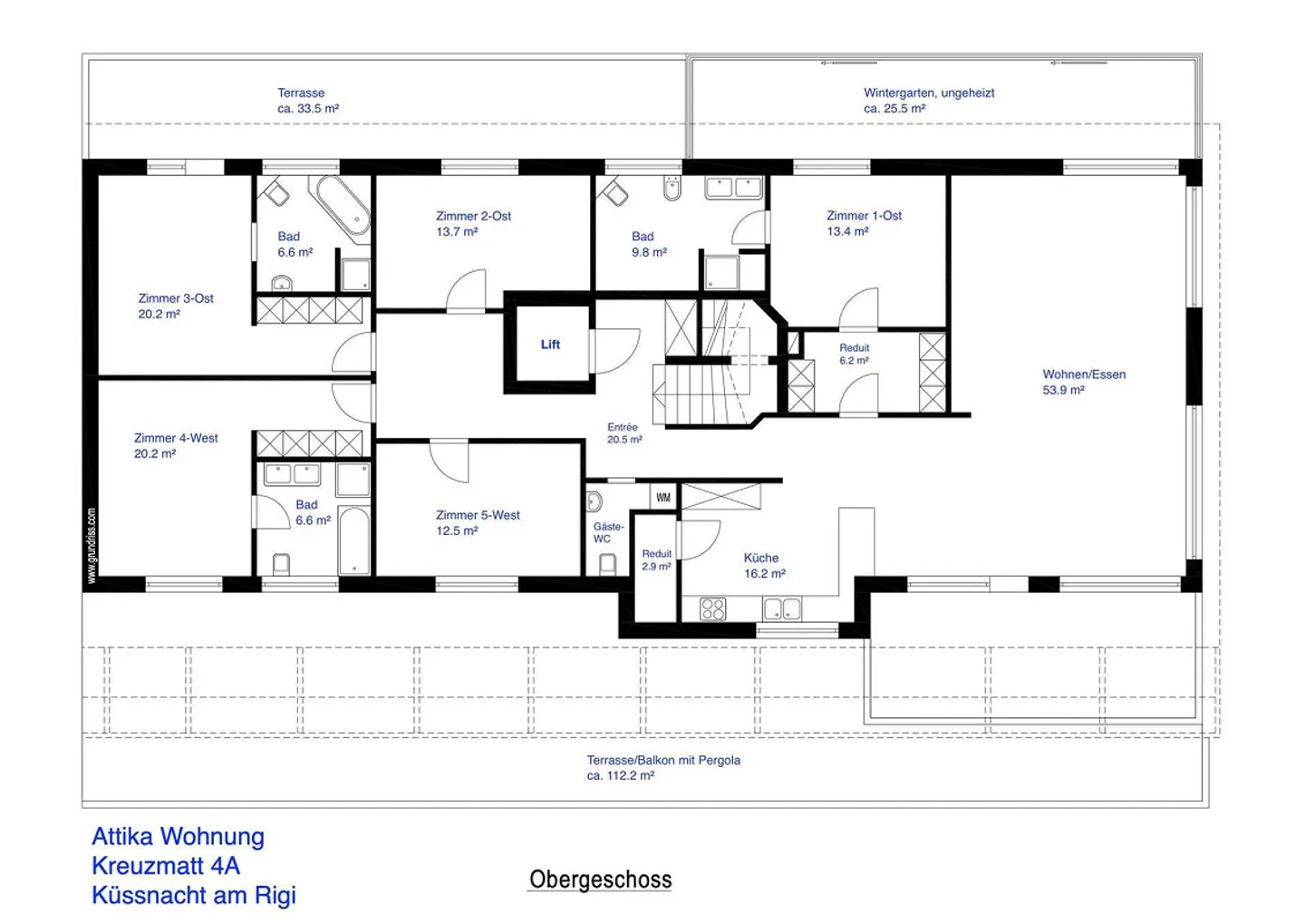 Exklusive 6.5 Zimmer Attika - Foto 9 von 9