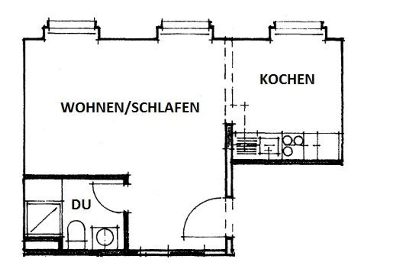 Zentrale 1-Zimmer-Wohnung beim Bahnhof *Mieten ohne Kaution* - Foto 4 von 4