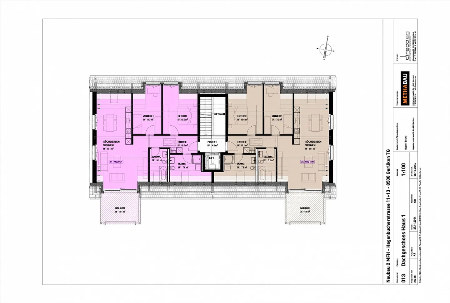 Modern, bright 3.5 attic apartment with balcony and distant view - Photo 9 of 9