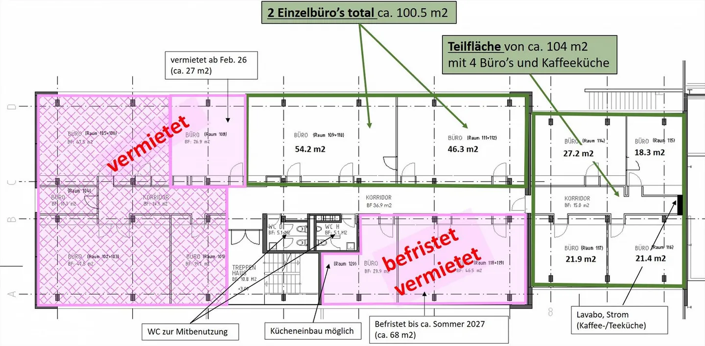 Ufficio singolo o superficie totale! Flessibilmente progettato e utilizzabile! - Foto 15 di 15
