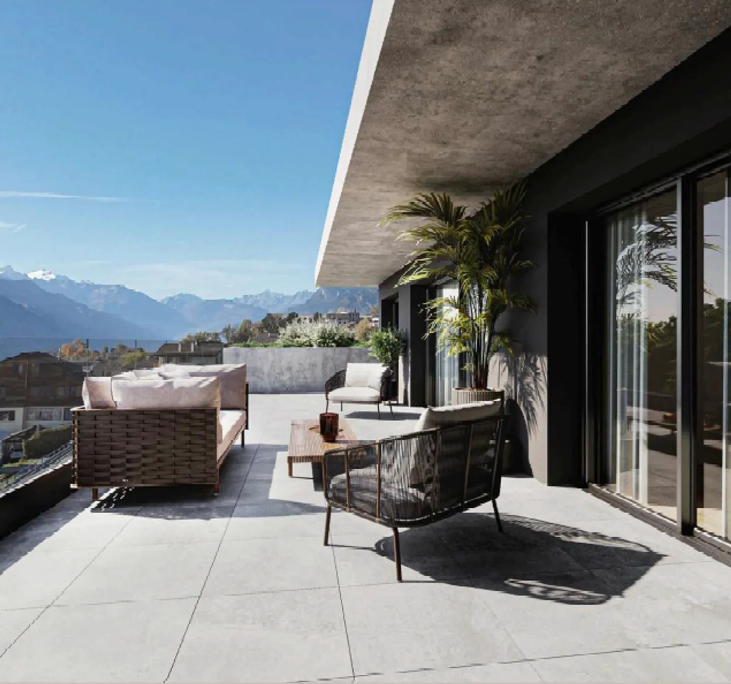 New penthouse of 4.5 rooms on plan with terrace - Les Terrasses à Willy - Photo 6 of 6