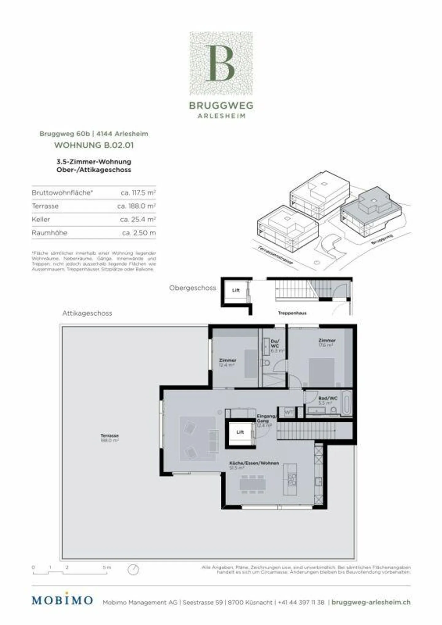 Appartement penthouse élégant de 3,5 pièces - Bruggweg, Arlesheim - Photo 4 sur 8