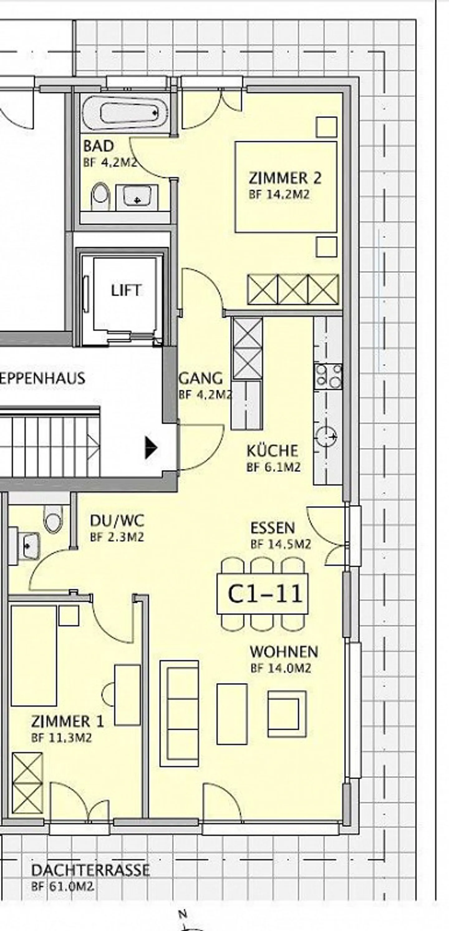Topmoderne 3.5-Zimmer-Attika-Wohnung in Boll - Foto 8 von 8