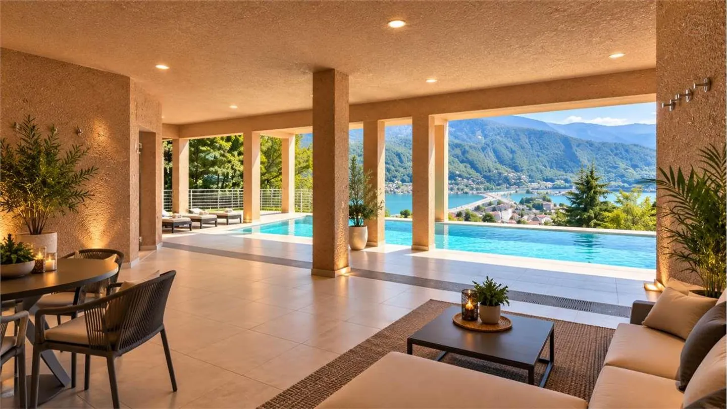 MELIDE - ELEGANT 4.5 WITH LAKE VIEW, TERRACE, POOL AND WELLNESS - Photo 10 of 13