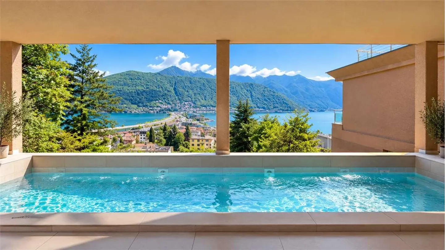 MELIDE - ELEGANT 4.5 WITH LAKE VIEW, TERRACE, POOL AND WELLNESS - Photo 11 of 13