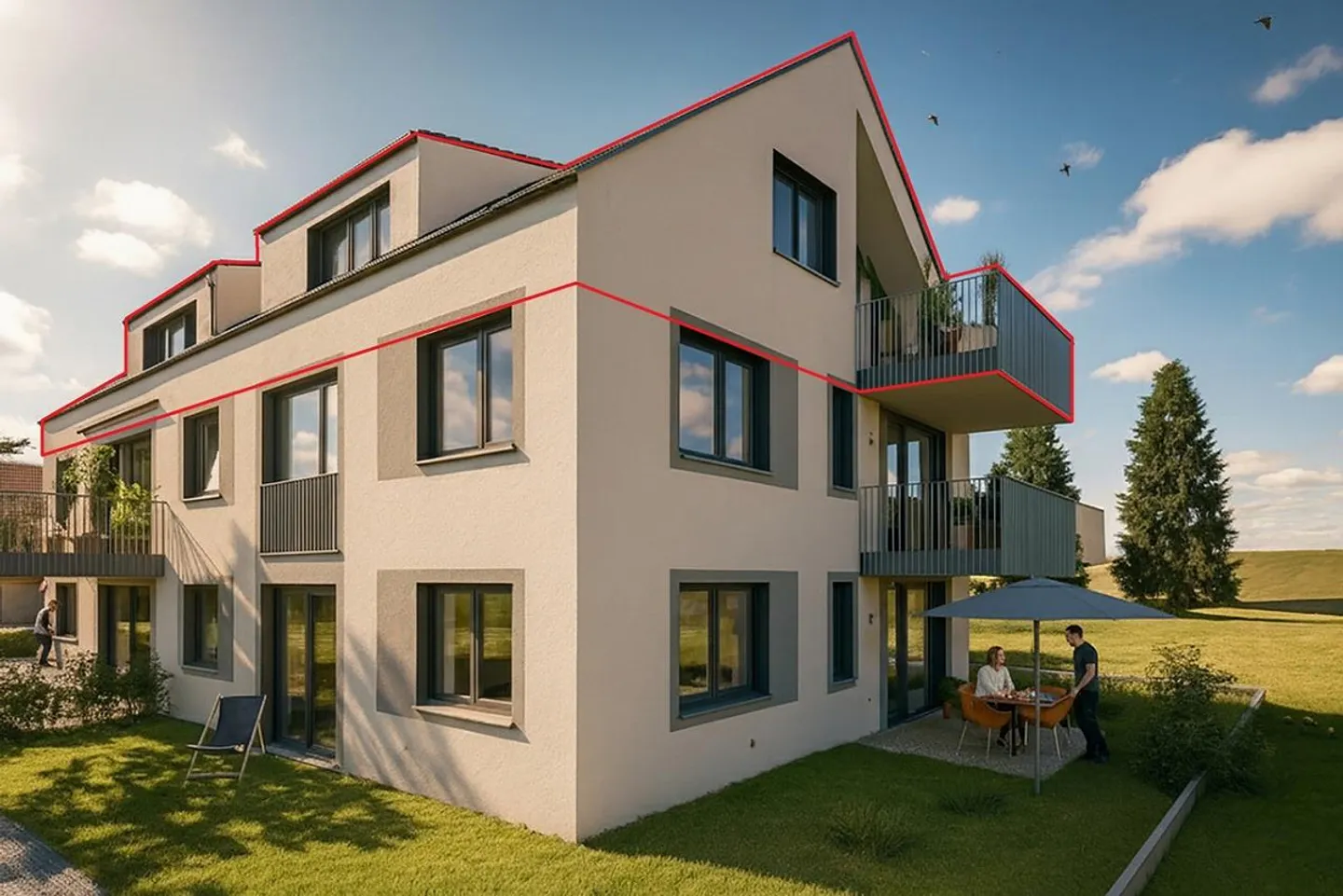 Modernes Penthouse mit Terrasse - Foto 1 von 7