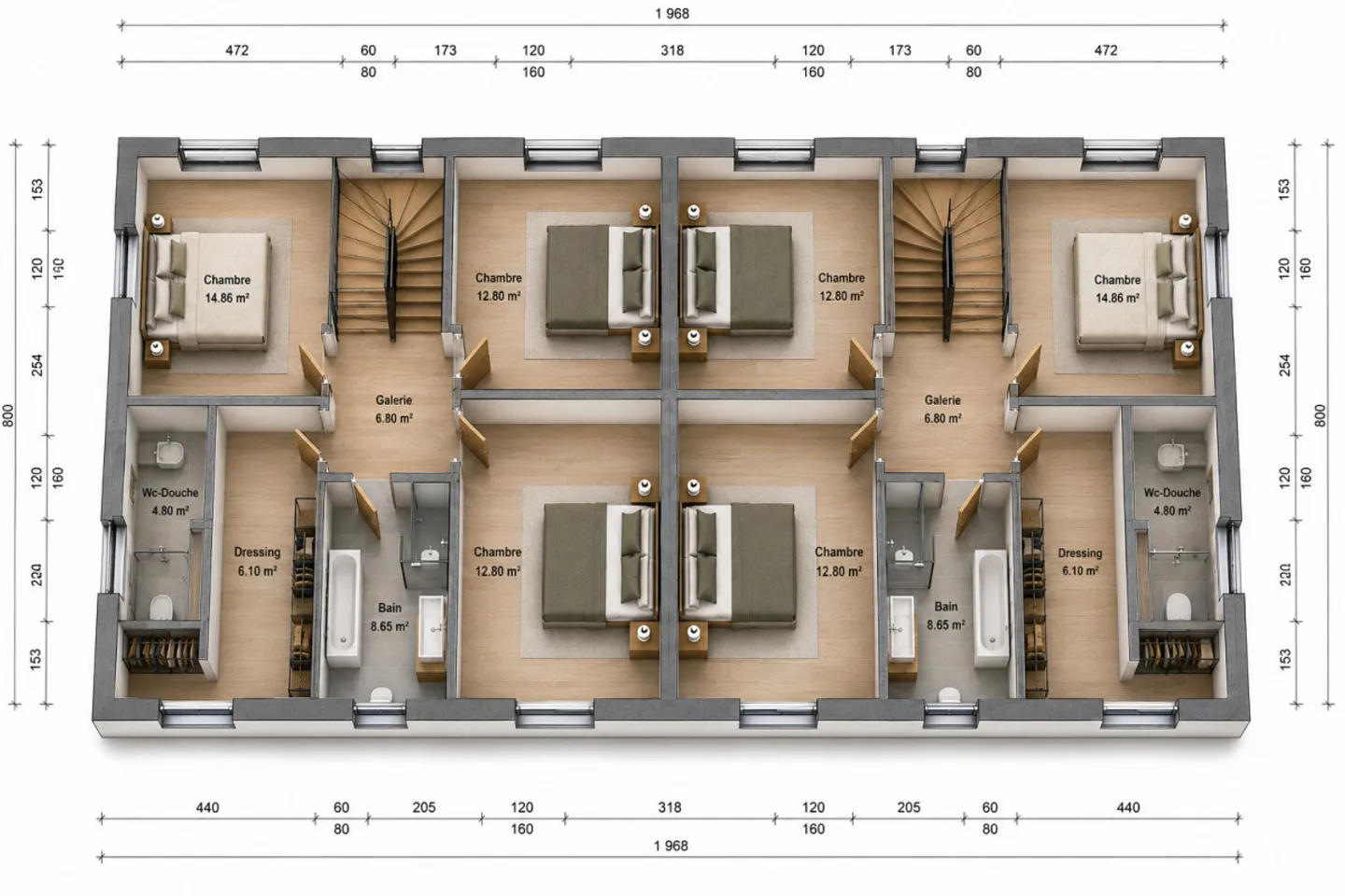 SEMI-DETACHED VILLAS IN VILLARLOD - lot 1 - CHF 945'000.- - Photo 11 of 15