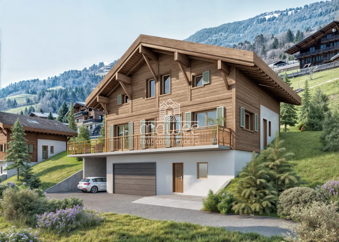 Chalet singolo nuovo con grande balcone e vista libera! - Foto 2 di 11
