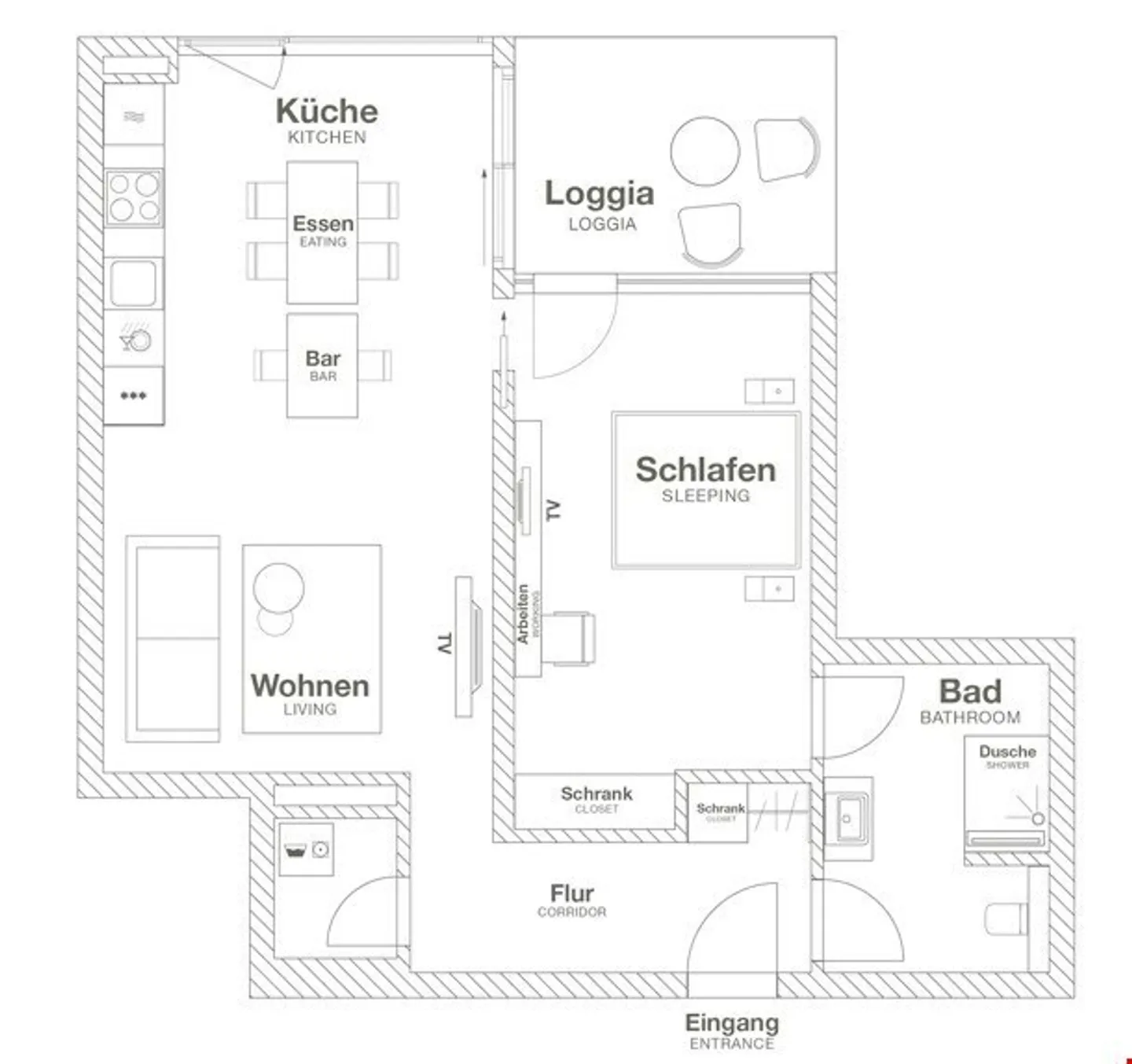 Stylish 2.5-Room Apartment - Photo 5 of 5