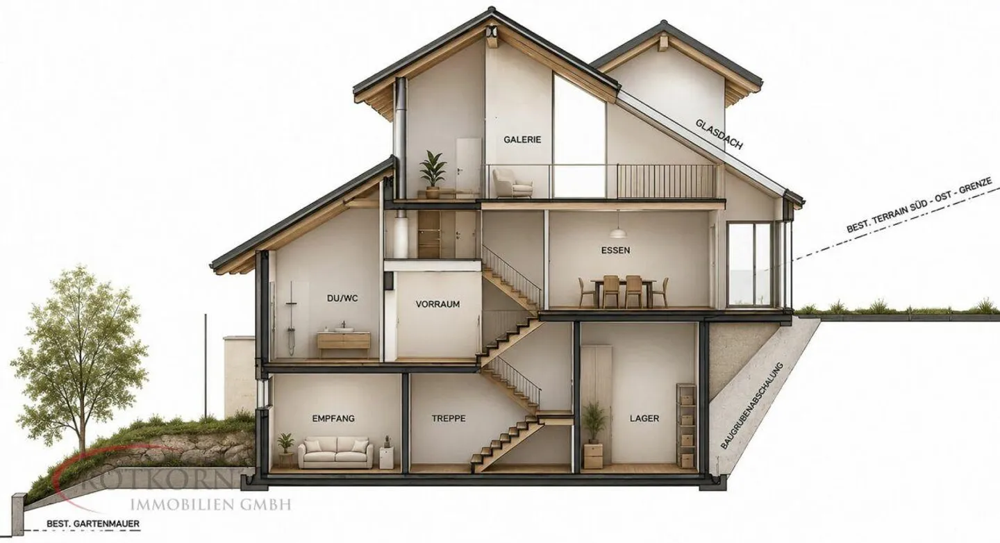Geräumiges Einfamilienhaus mit Lagerhalle - Foto 16 von 24