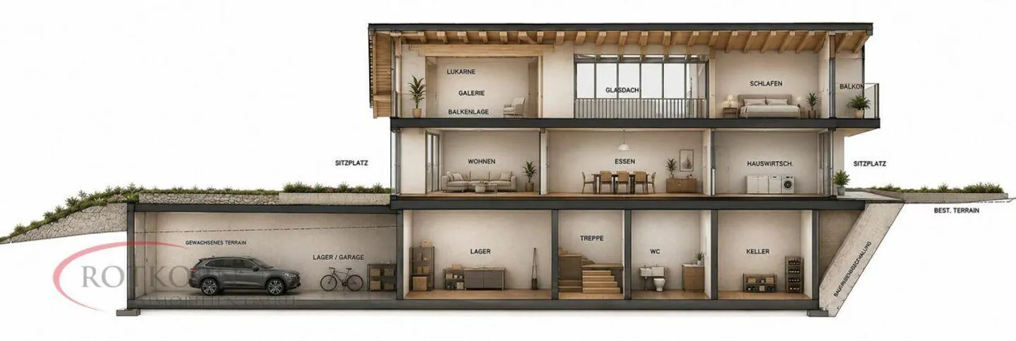 Geräumiges Einfamilienhaus mit Lagerhalle - Foto 17 von 24