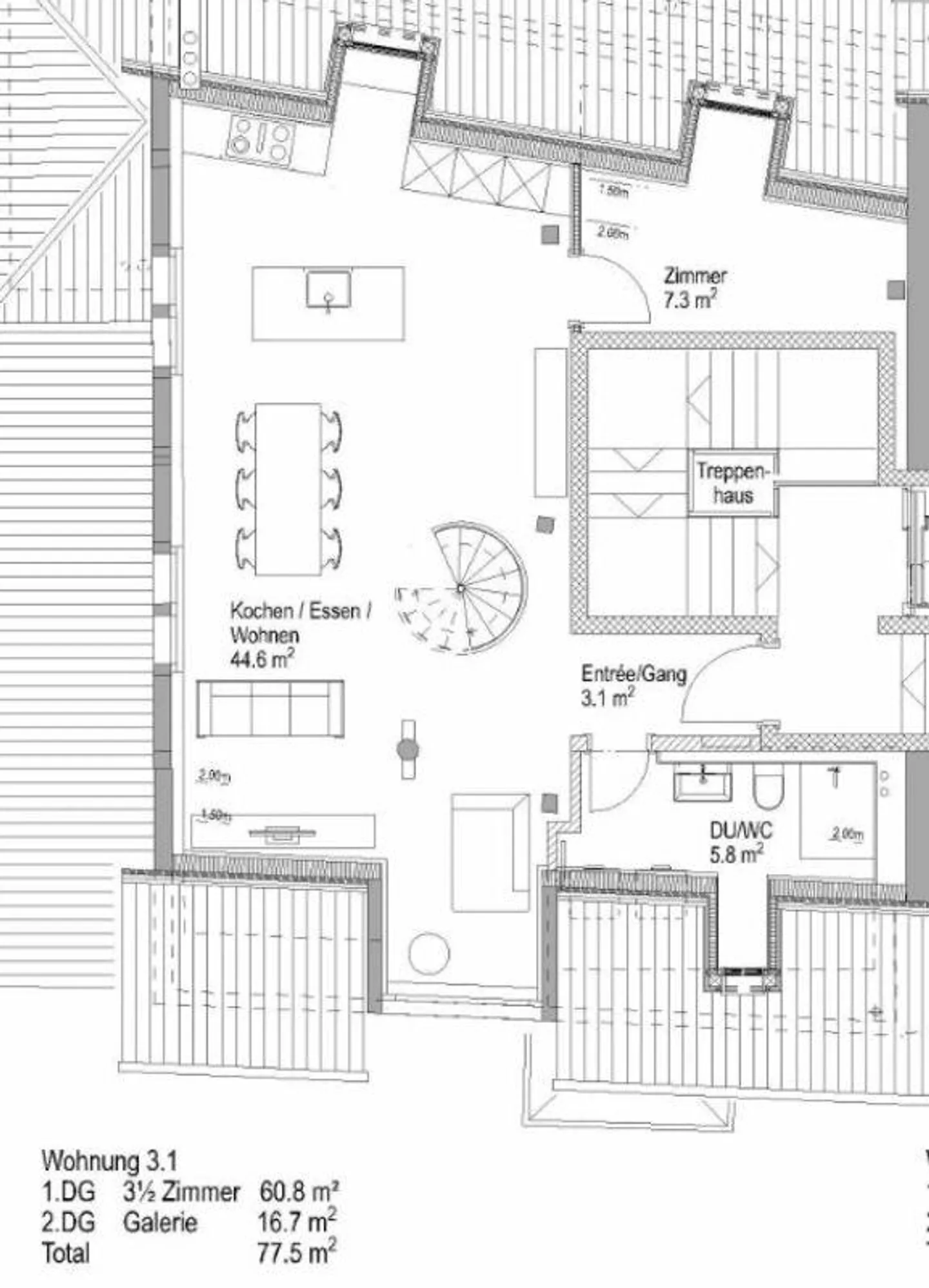 Appartement en Maisonette 3.5 pièces dans un emplacement calme ! - Photo 4 sur 5