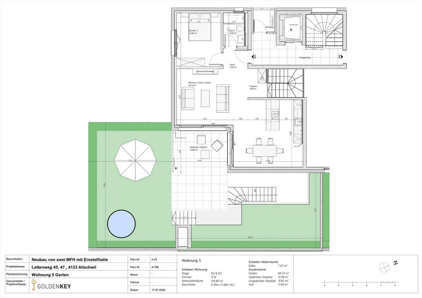 Gartenmaisonette in Allschwil - Foto 5 von 9