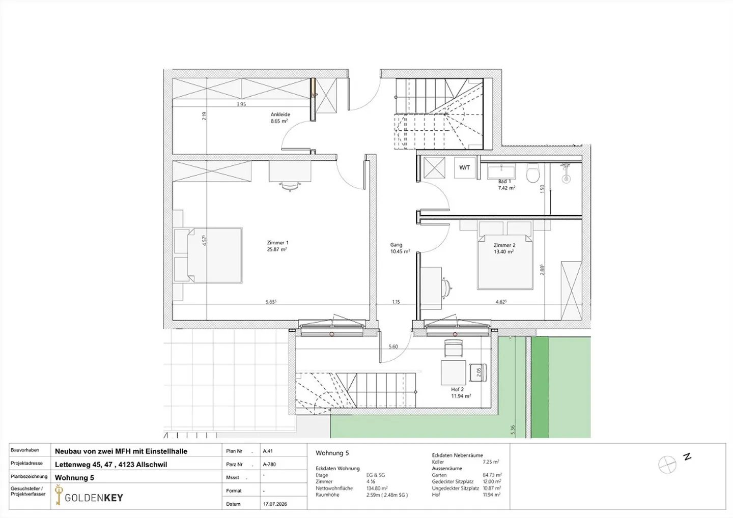 Gartenmaisonette in Allschwil - Foto 6 von 9