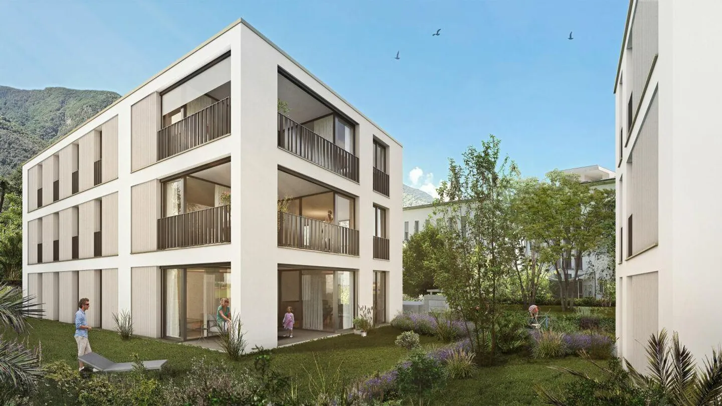 VERSCIO - Neues Apartment mit Garten - Foto 1 von 5