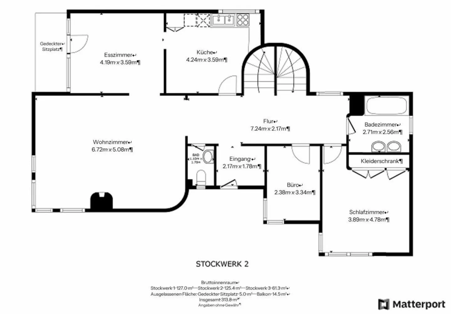 Grosszügiges 6.5-Zimmer Einfamilienhaus mit grosszügigem Garten am Heinzenberg - Foto 18 von 19