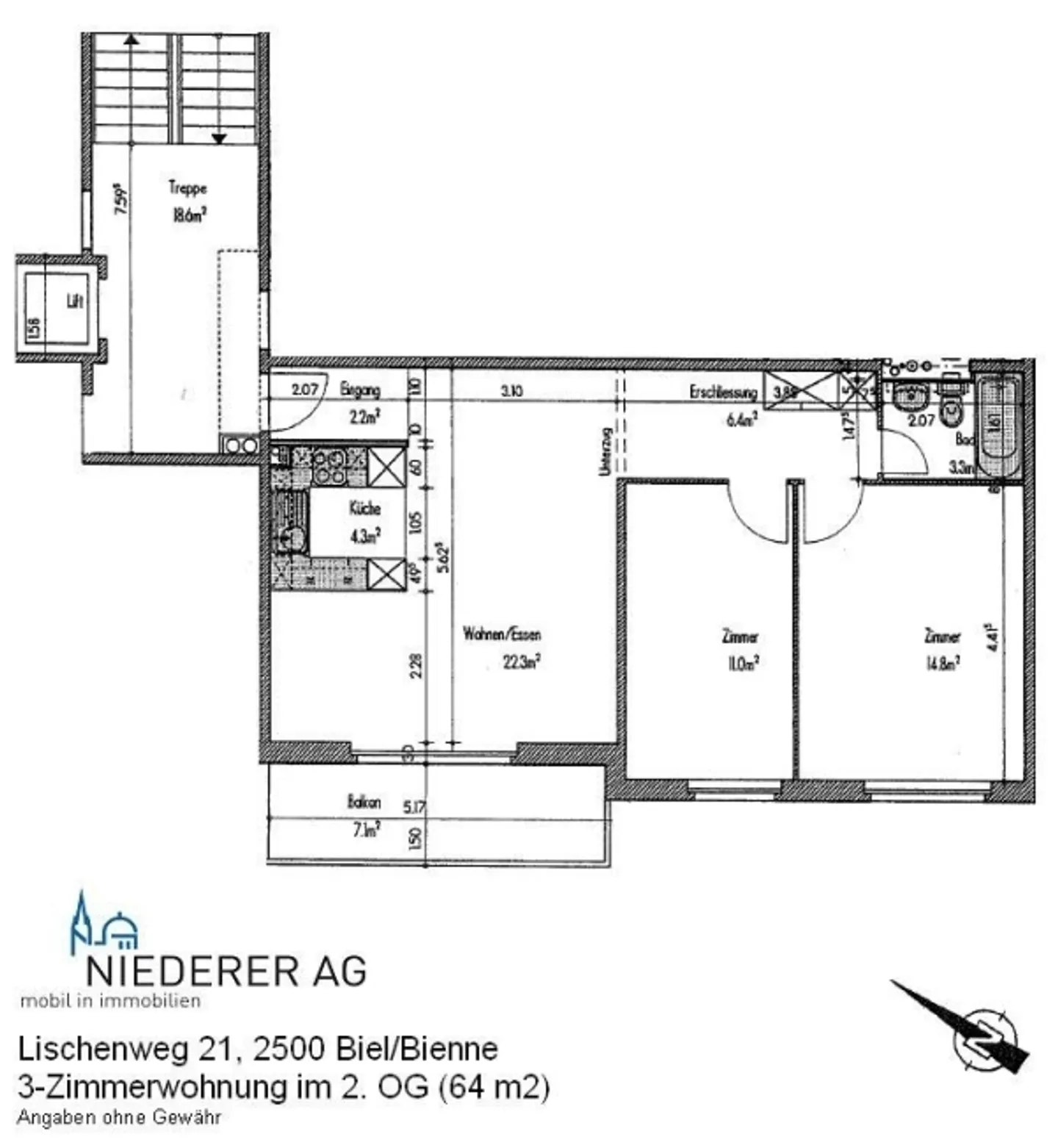 Appartamento con 3 stanze al 2° piano con balcone - Foto 11 di 11