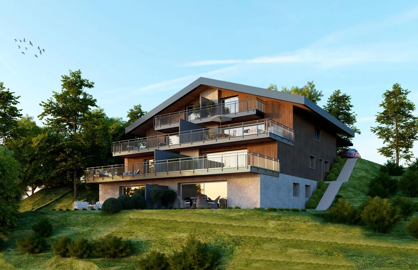 Last lot: 3.5-room apartment on the southwest garden level - Photo 6 of 7