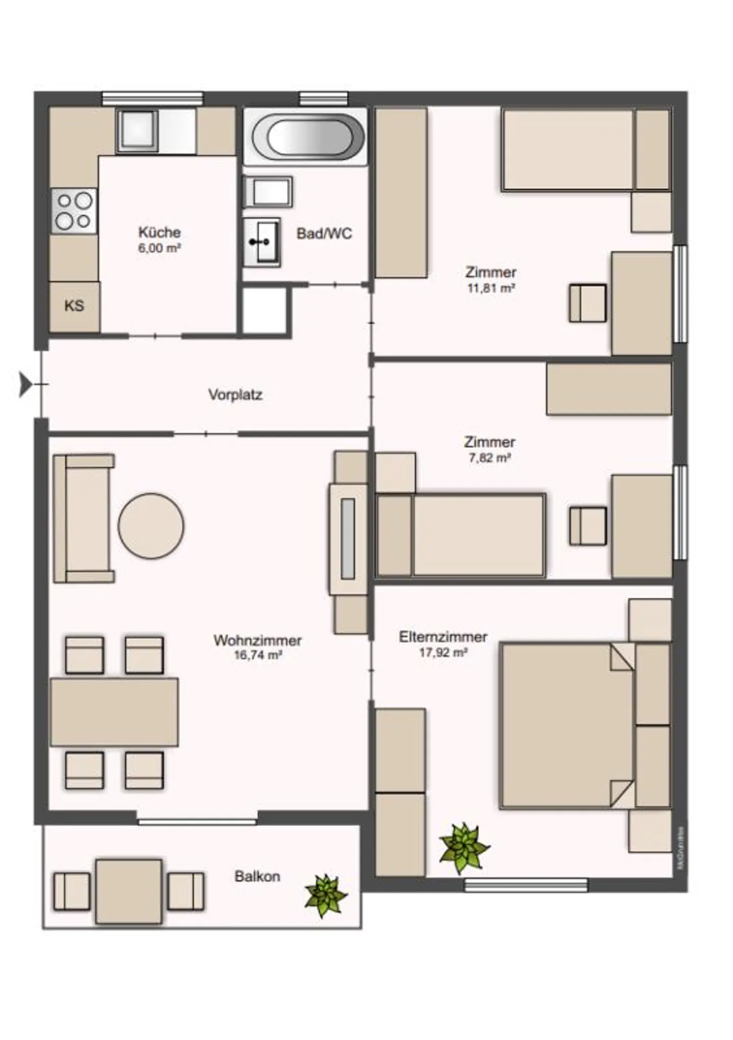 Modern 4-room apartment in a quiet location in Frauenfeld - Photo 10 of 11