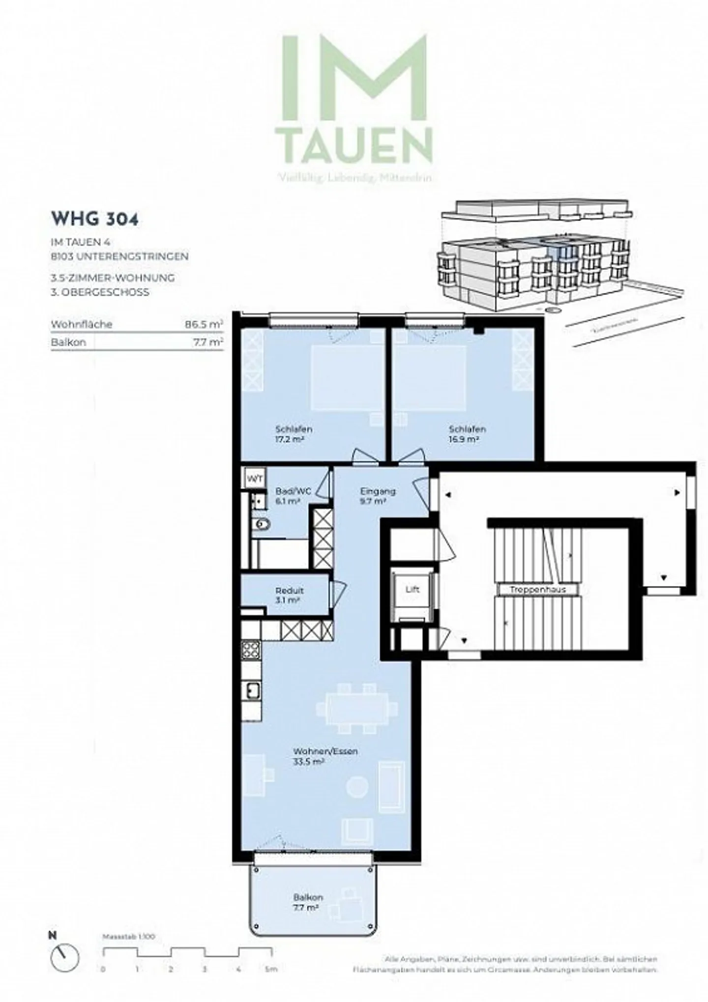 3 ½ room apartment in Unterengstringen - Photo 8 of 8