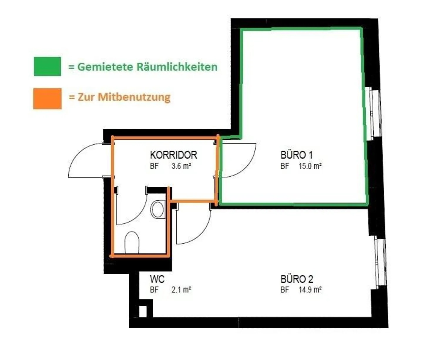 Kompaktes Büro in Ruhiger Lage - Foto 4 von 4