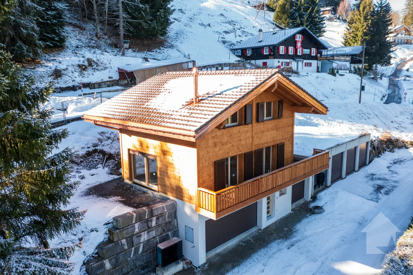 Les Cerniers, chalet neuf en cours de finition - Photo 1 sur 14