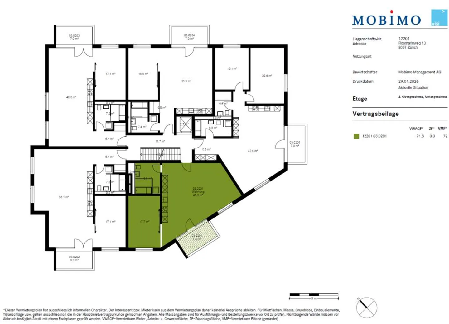 Bellissimo appartamento loft di 2,5 stanze in affitto dal 1 luglio 2026 - Foto 8 di 8