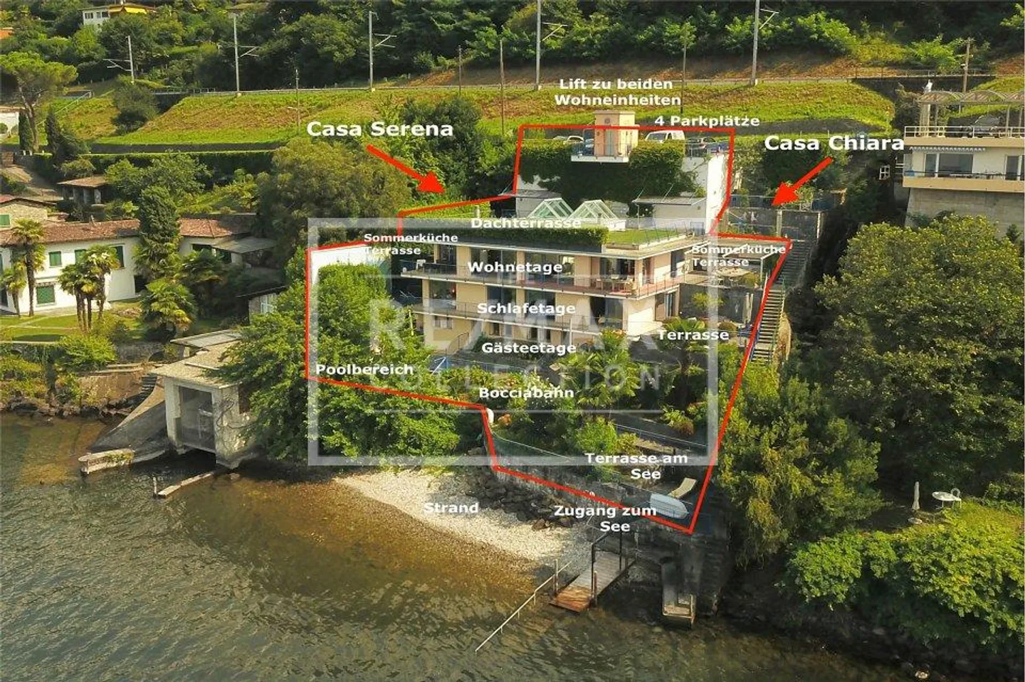 Villa au bord du lac à Caviano - Photo 1 sur 13