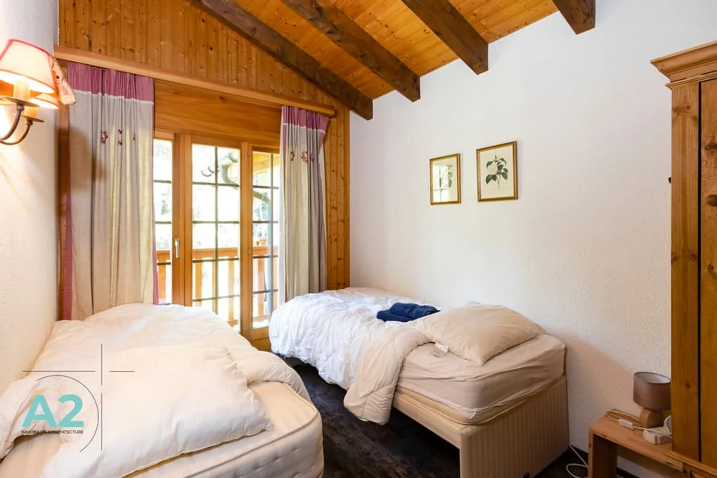 AFFITTO SETTIMANA / STAGIONE CHALET A SCHIERA CON GIARDINO VICINO A LE REGENT - Foto 12 di 13