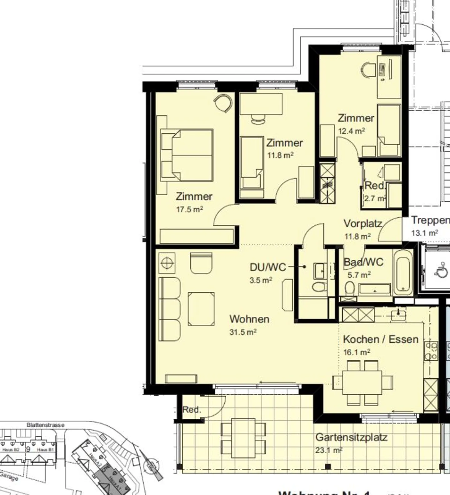 Moderno appartamento di 4 1/2 stanze al piano terra - Foto 6 di 7