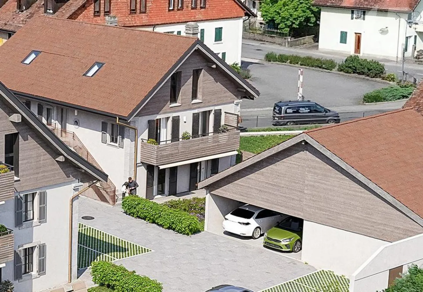 Villars-le-Terroir: Duplex 5,5 camere con giardino di 165 m2, terrazza coperta e annesso per 2 veicoli. PAC geotermico - A1 - Foto 2 di 11