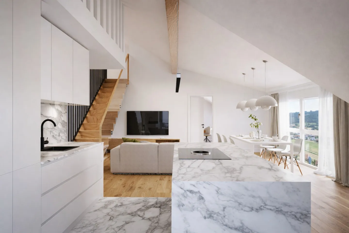 5.5-Room Penthouse with Gallery & Roof Terrace - Photo 3 of 15