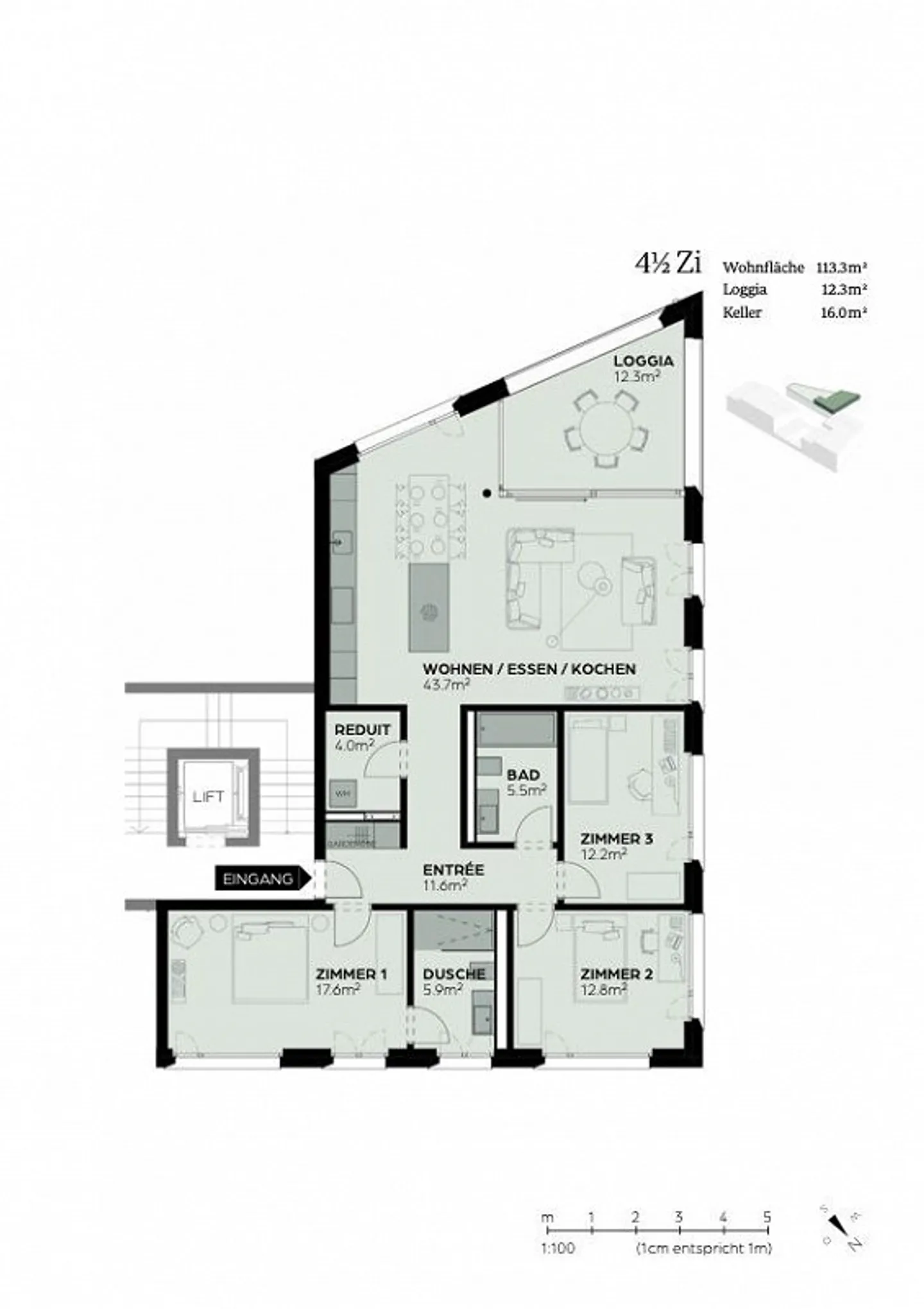 Première location: appartement de 4.5 pièces avec la meilleure connexion Zurich & Baden - Photo 4 sur 4