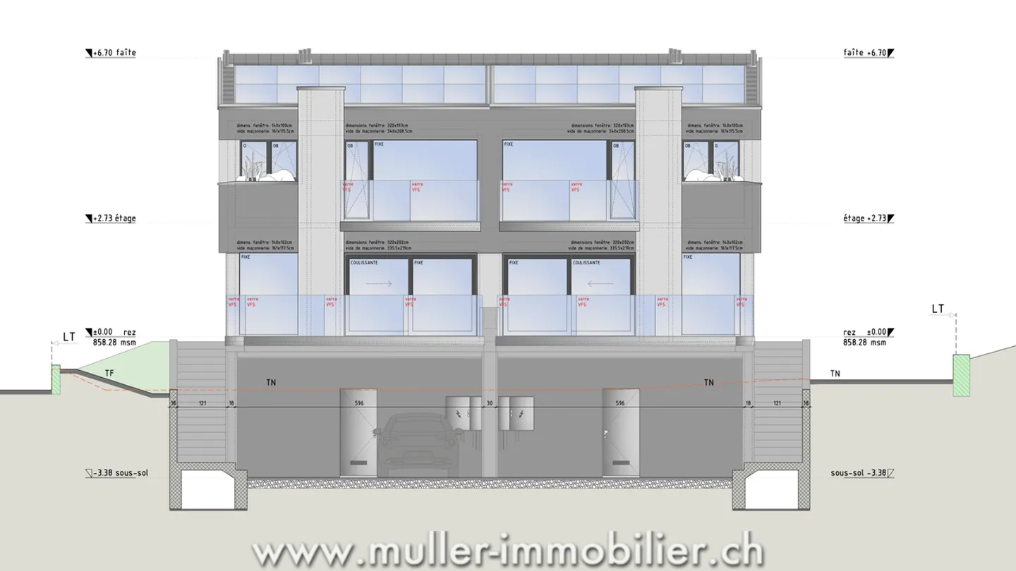 «Große Doppelhaushälfte im Bau in der Nähe von Sion in Grimisuat» - Foto 10 von 11