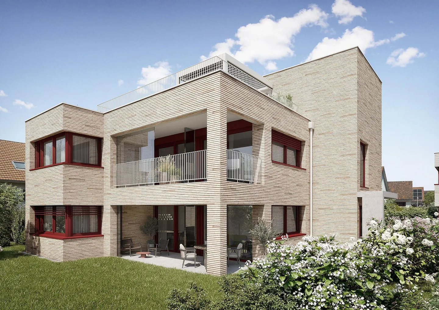 Appartement neuf exclusif de 4,5 pièces avec jardin privé de 221 m² à Therwil - Photo 1 sur 6