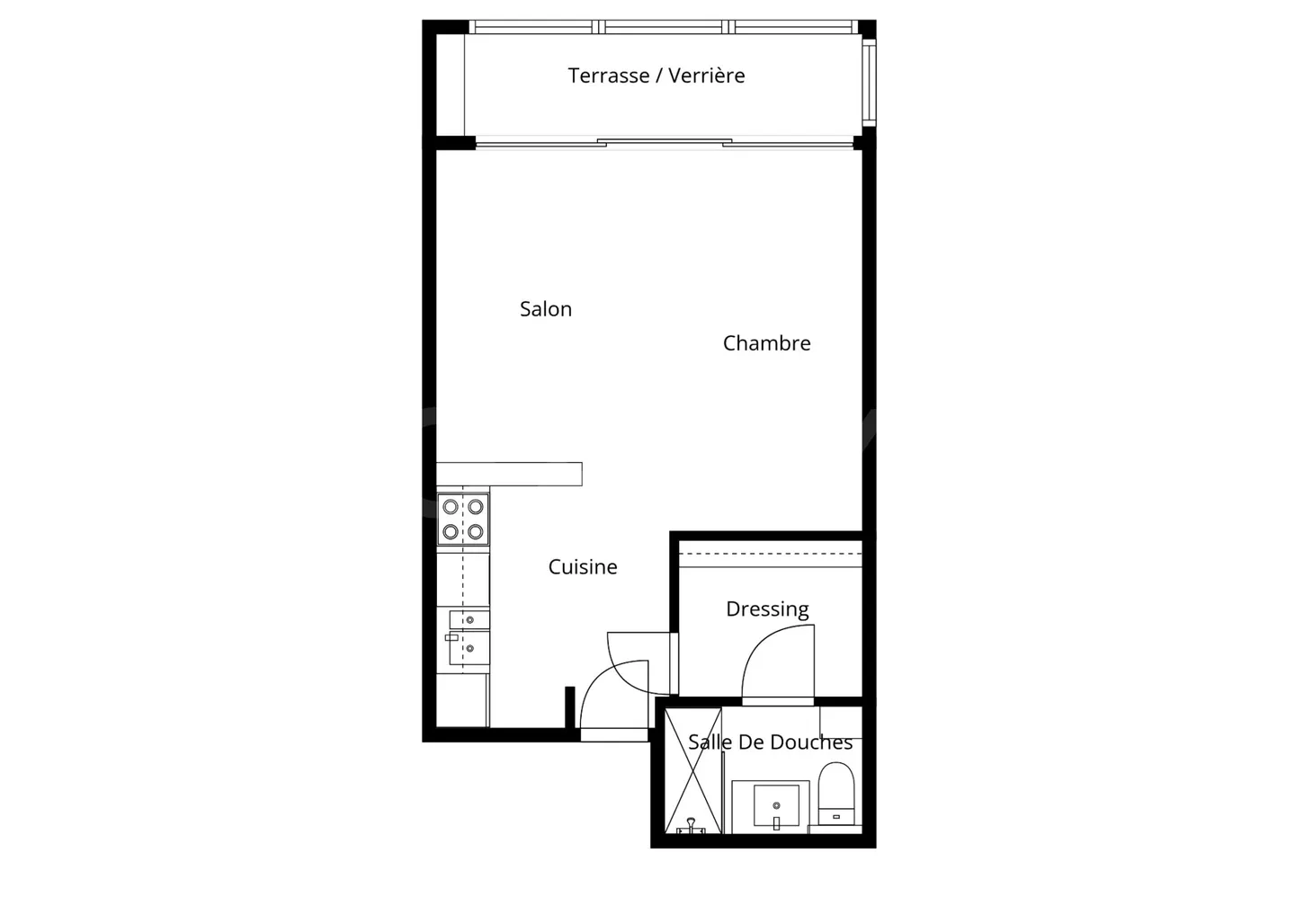 Studio Charmant avec Balcon - Photo 2 sur 2