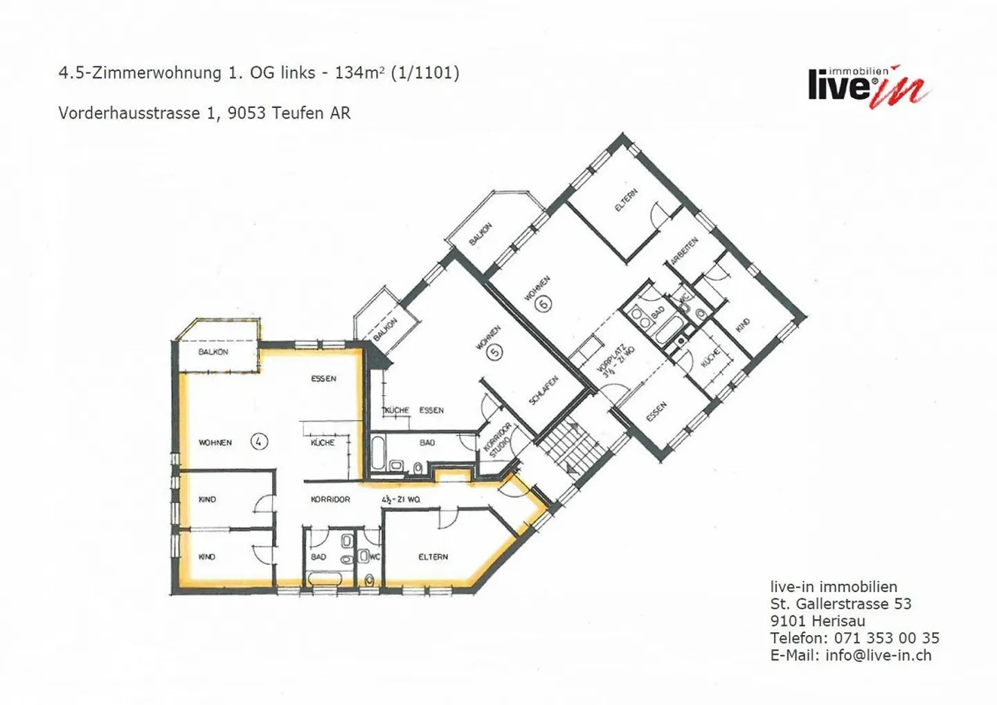 Appartement moderne de 4,5 pièces avec vue sur les montagnes d'Alpstein - Photo 11 sur 13