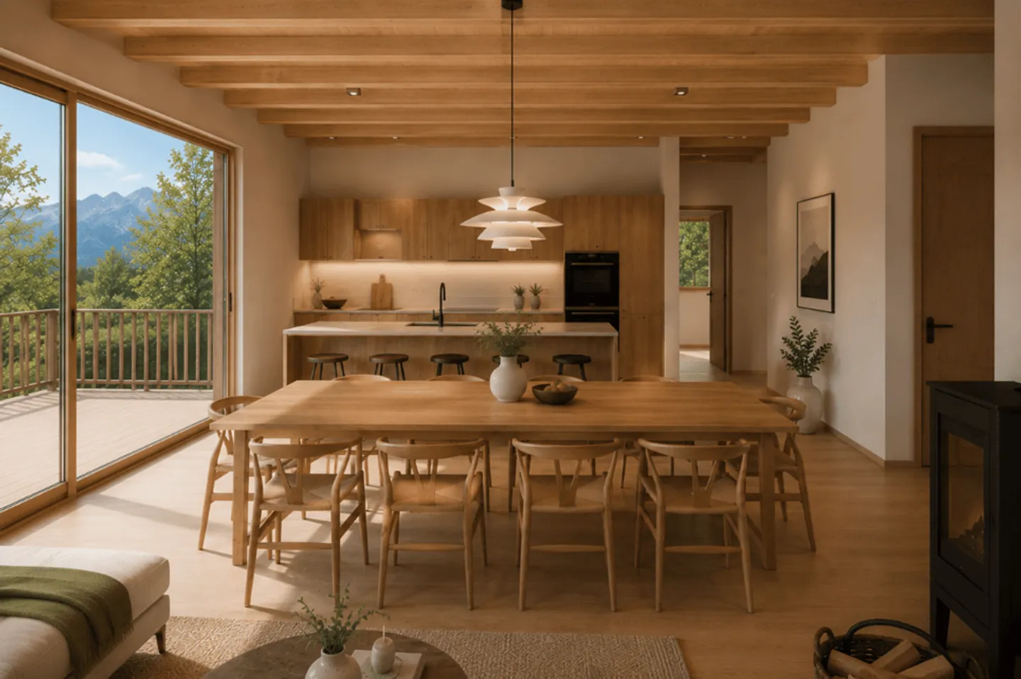 Chalet nuovo e contemporaneo in un ambiente verde - Foto 3 di 7
