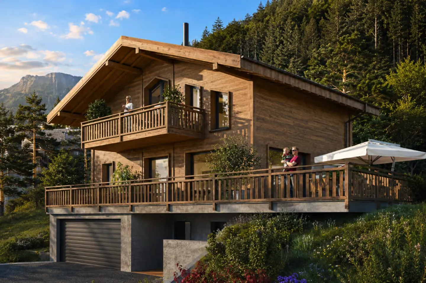 Chalet nuovo e contemporaneo in un ambiente verde - Foto 1 di 7