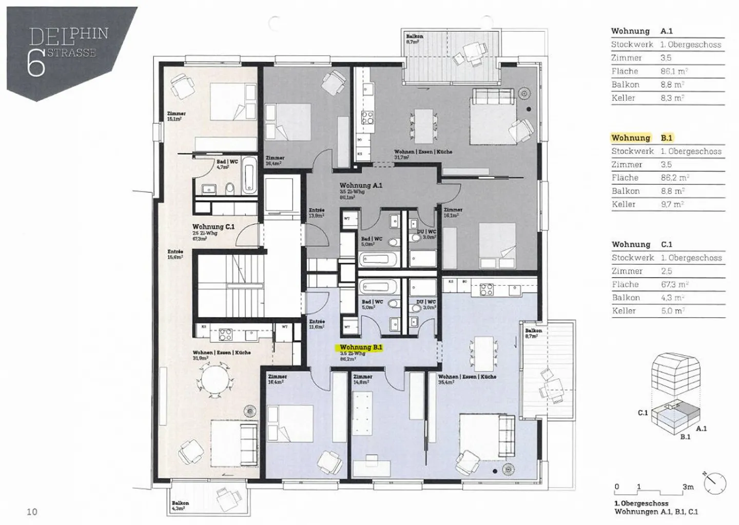 Modern and bright 3.5-room apartment in the best location - Photo 8 of 8