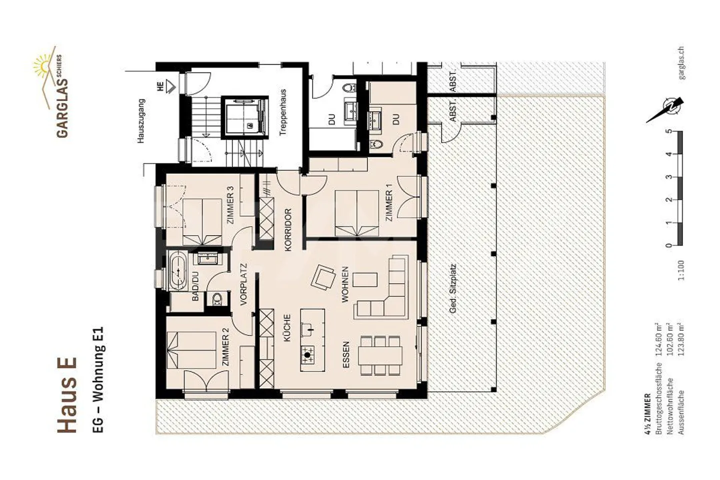 Energy-conscious living Garglas.ch - 4½-room apartment E1 on the ground floor - Photo 10 of 10