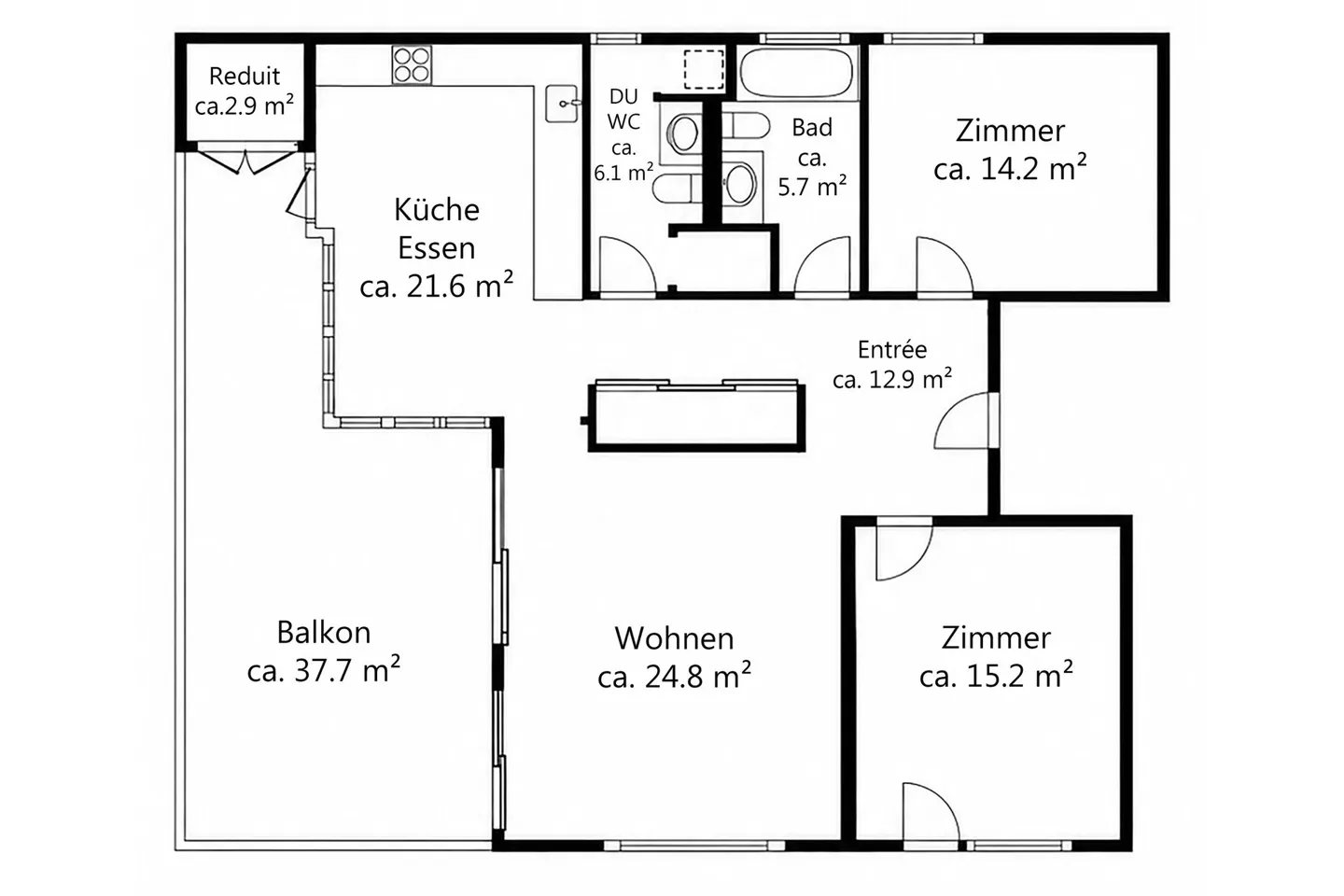 Light-flooded Minergie 3.5-room apartment with spacious balcony and hobby room - Photo 15 of 16