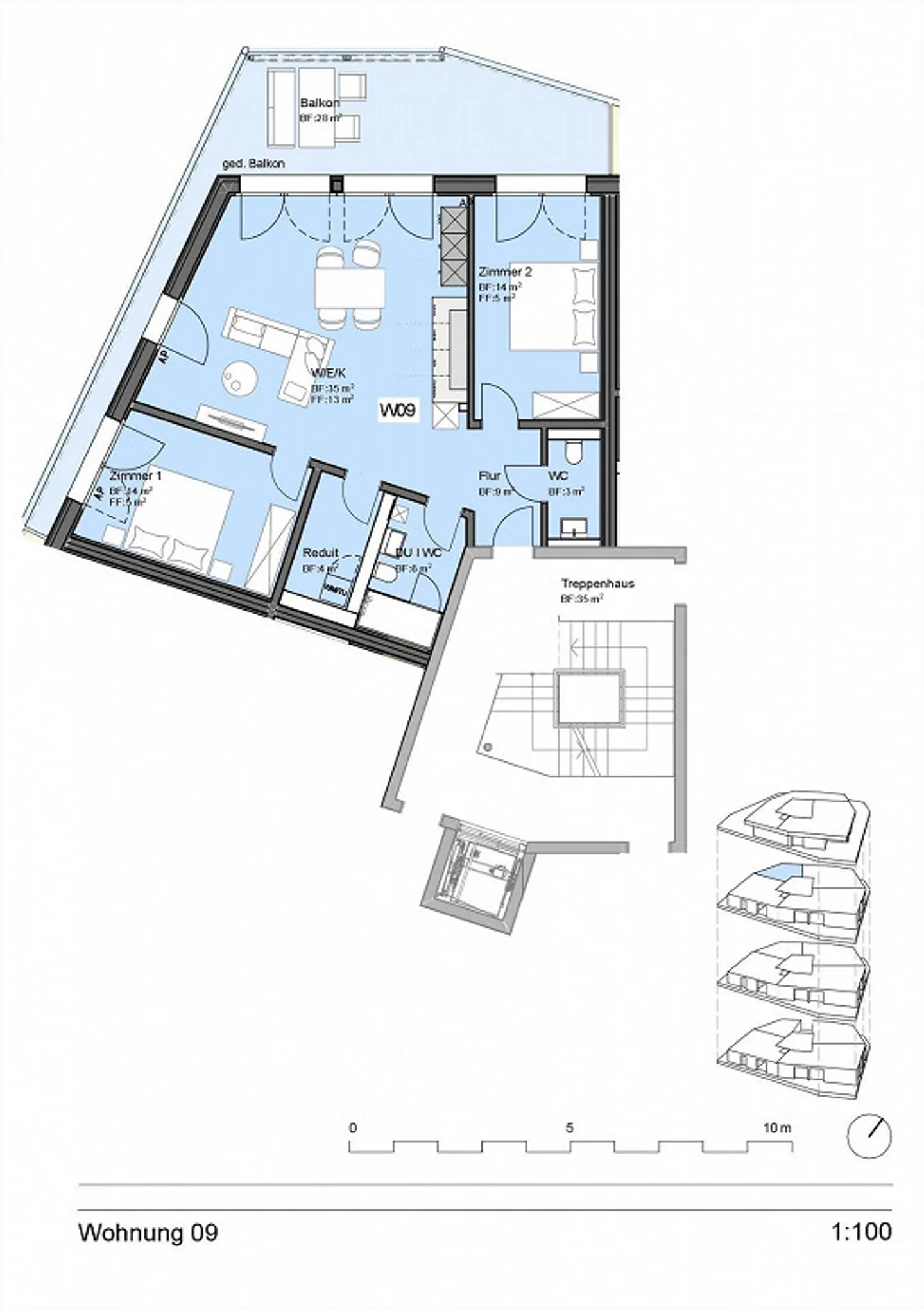 Bright 3.5-room apartment with large balcony near the old town & Rhine - Photo 1 of 1