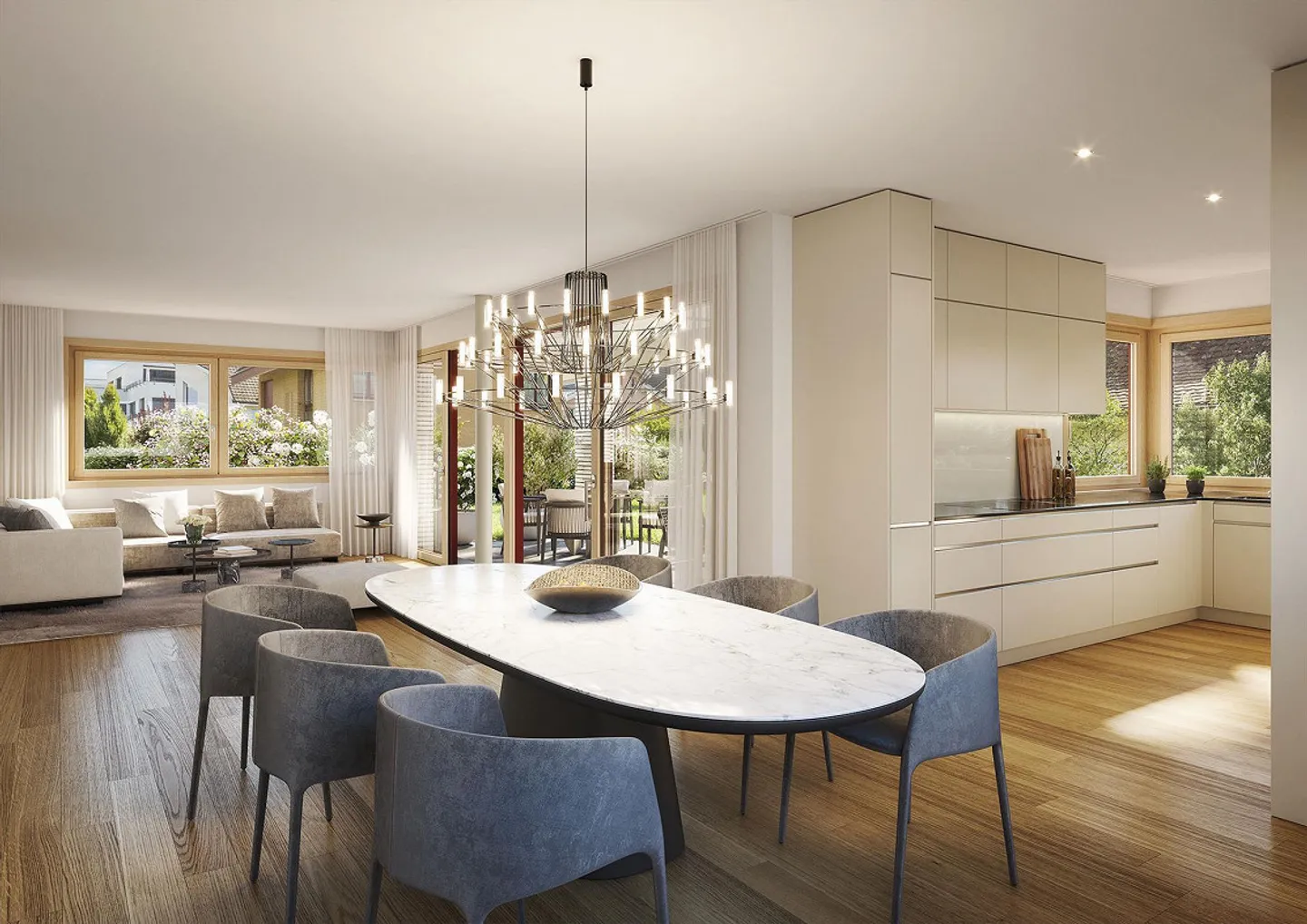 Nouvelle construction : Maisonette en attique de 144 m² avec terrasse sur le toit de 60 m² à Therwil - Photo 2 sur 8