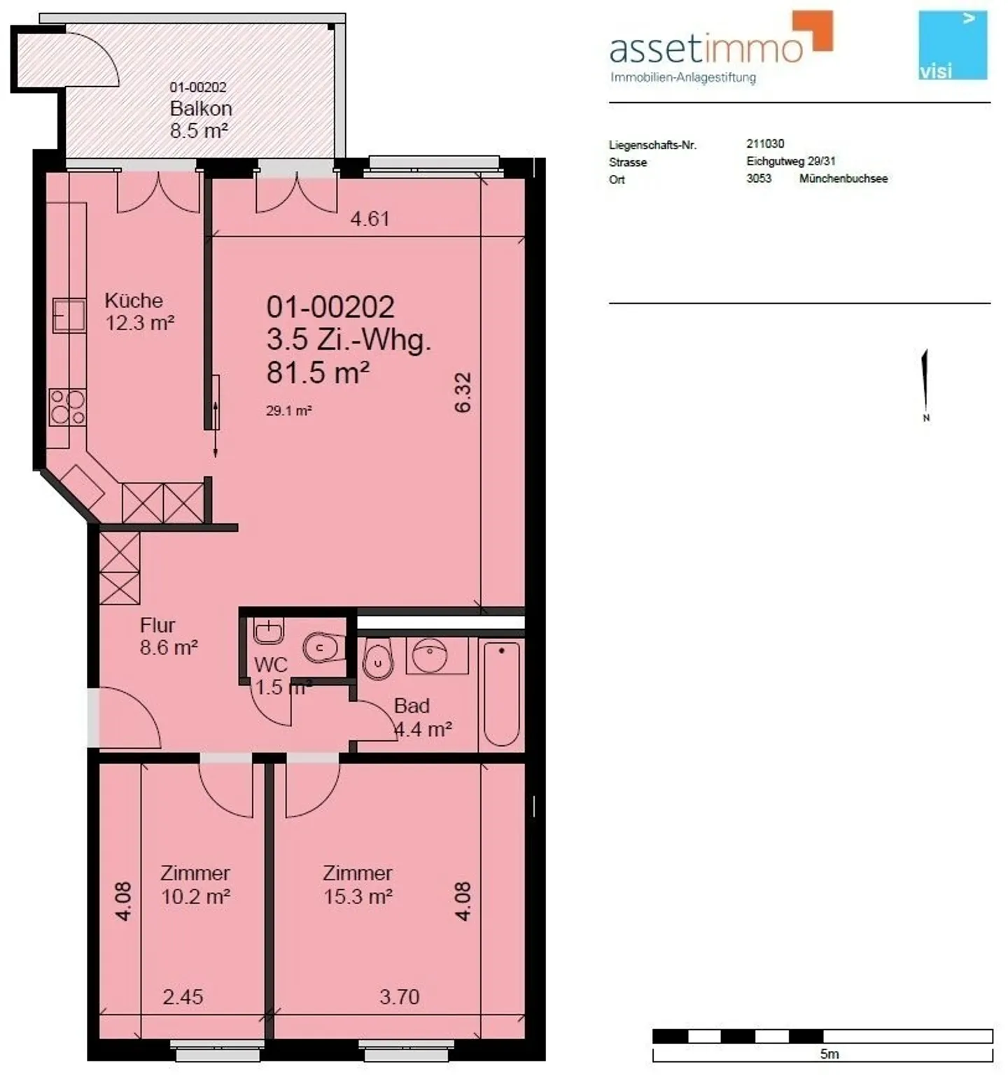 Moderne 3.5 ZW à 81 m² im 1. OG - Photo 13 of 13