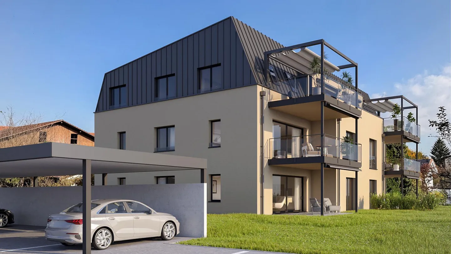 New construction: 3.5-room apartment with hobby room and balcony in Ettingen - Photo 2 of 8