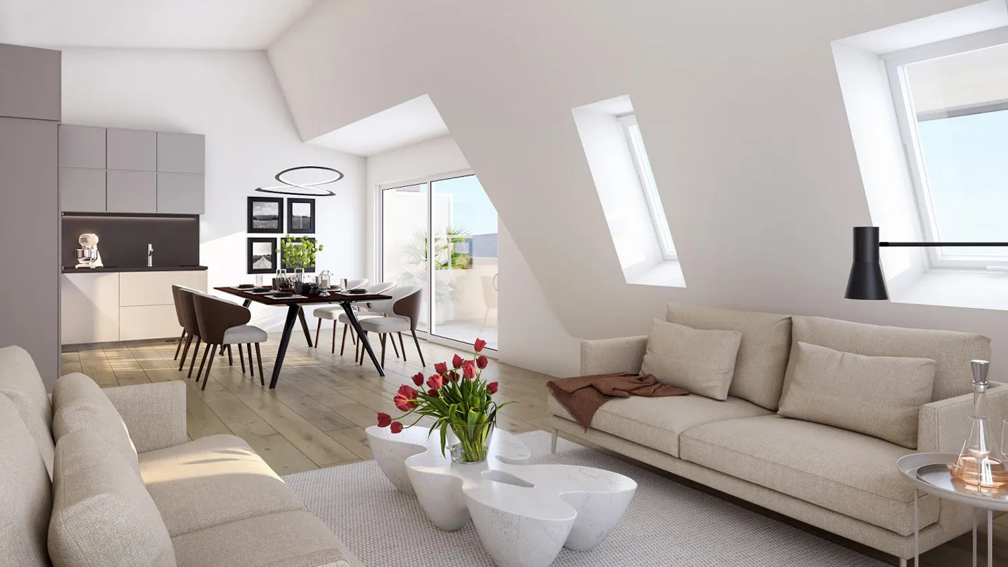 New construction: 3.5-room apartment with hobby room and balcony in Ettingen - Photo 5 of 8