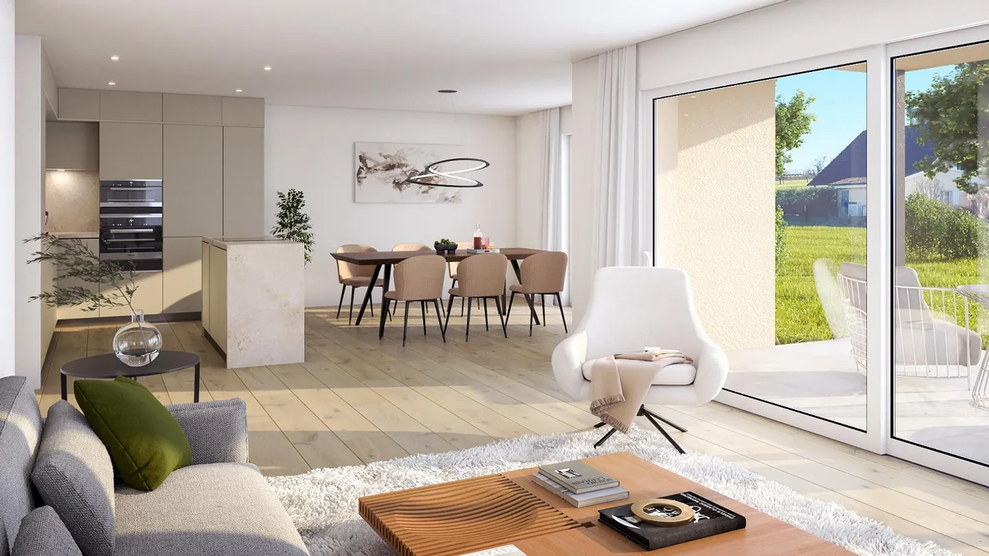 New construction: 3.5-room apartment with hobby room and balcony in Ettingen - Photo 7 of 8