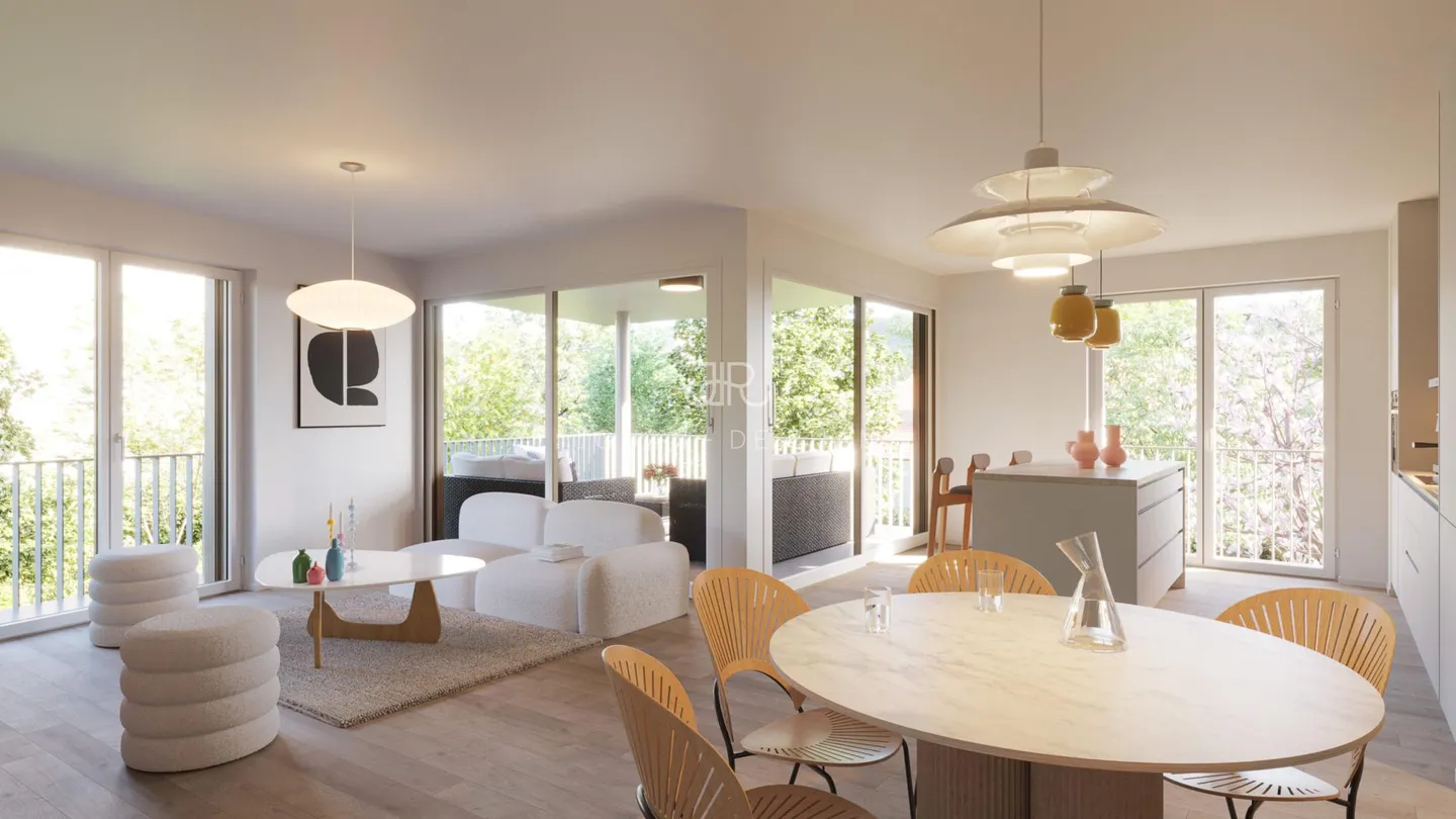 Bel appartement neuf de 6 pièces avec grande terrasse - Photo 5 sur 7