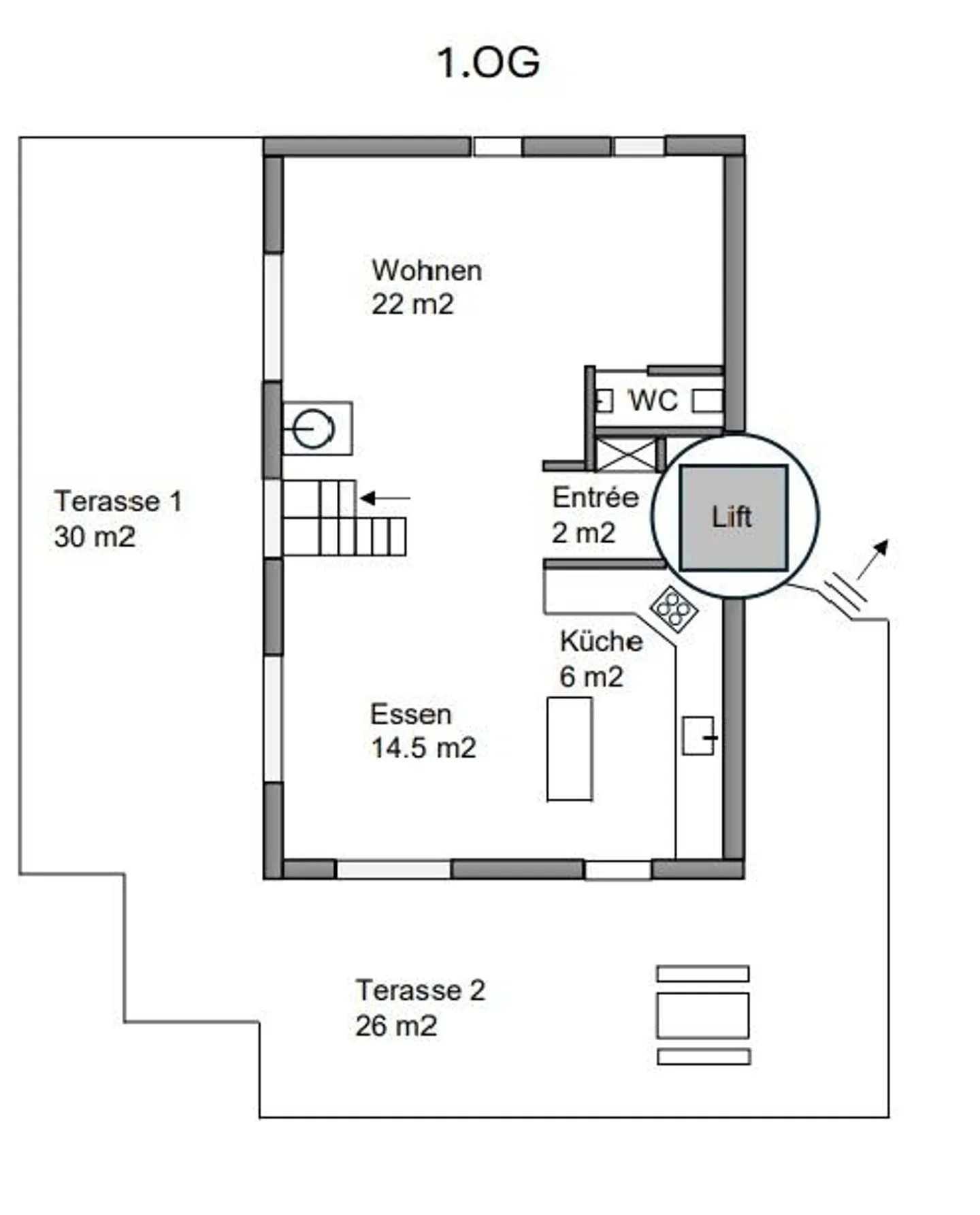 4 1/2 Zimmer Maisonette Wohnung - Foto 11 von 12